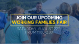 Congressman Mackenzie talking with constituents at a fair. Caption: Join our upcoming working families fair.