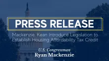 Press Release: Mackenzie, Kean Introduce Legislation to Establish Housing Affordability Tax Credit